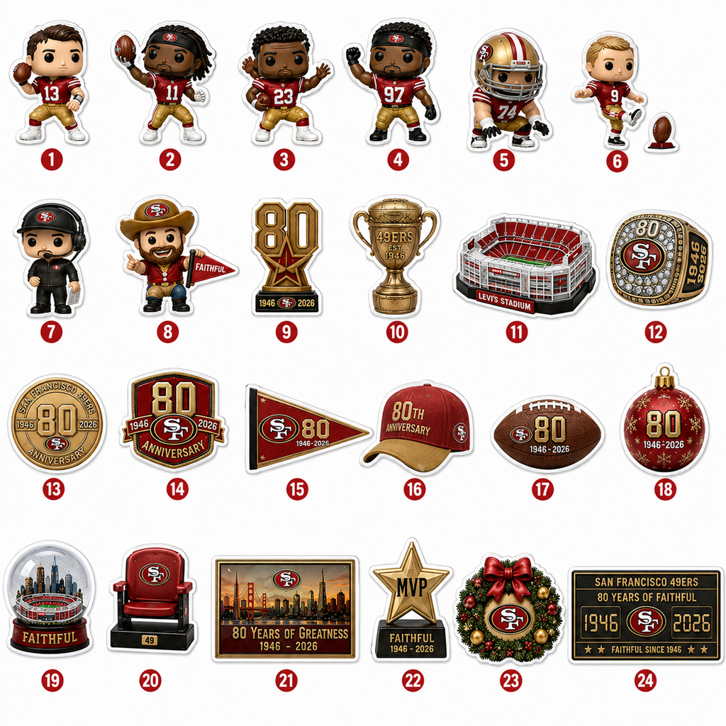 San Francisco 49ers 80th Anniversary 2026 Christmas Advent Calendar for Football Fans 2 San Francisco 49ers 80th Anniversary 2026 Christmas Advent Calendar for Football Fans