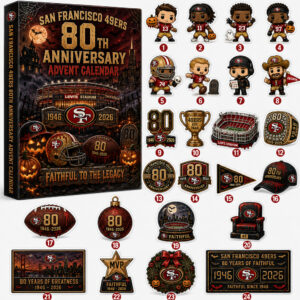 San Francisco 49ers 80th Anniversary 2026 Halloween Advent Calendar for Football Fans
