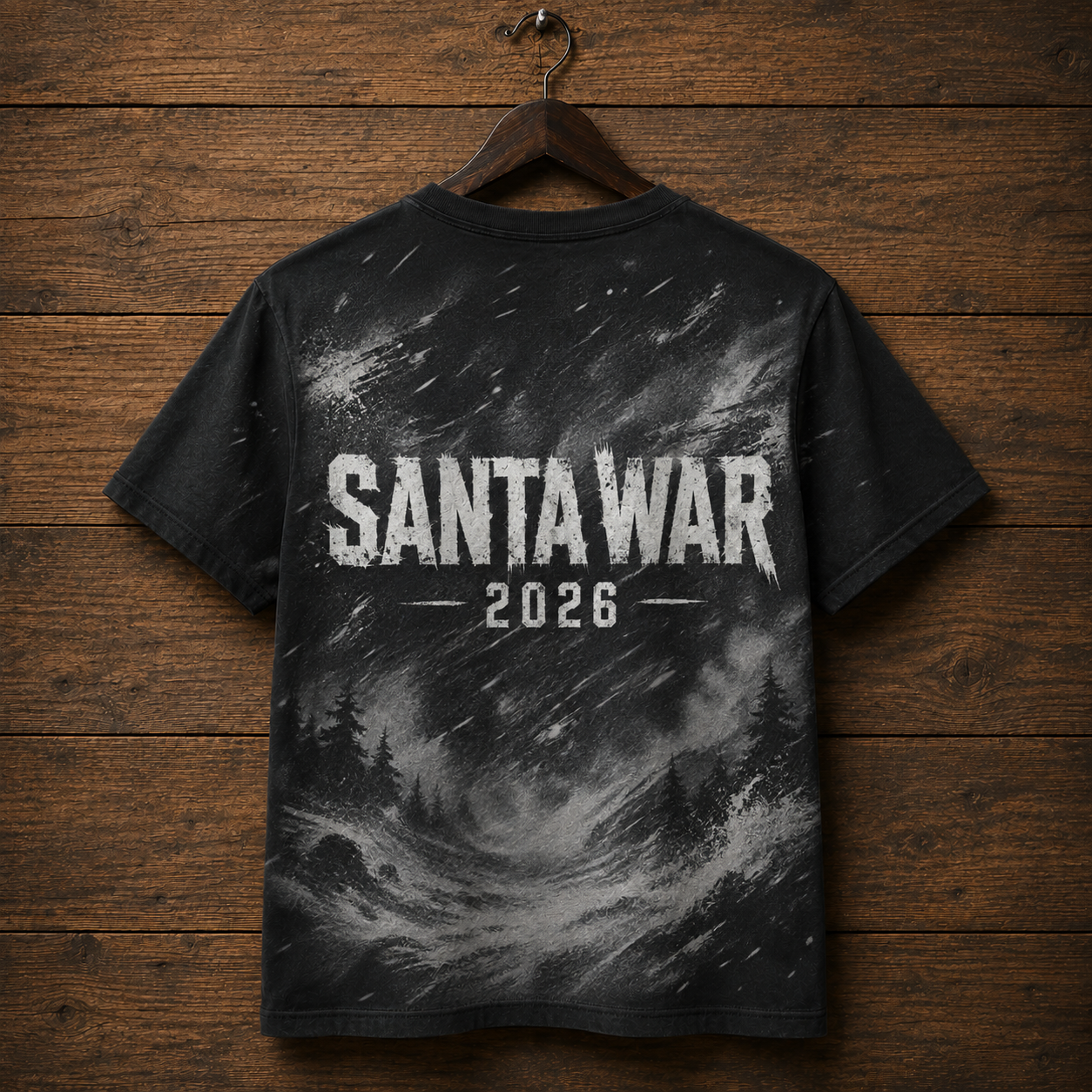 Unisex Santa Wars Christmas Lightsaber Graphic Shirt for Sci-Fi Fans Black 2 Unisex Santa Wars Christmas Lightsaber Graphic Shirt for Sci-Fi Fans Black