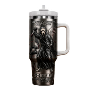 Scream Movie 30th Anniversary Ghostface Horror Tumbler for Horror Fans