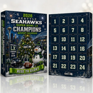 Seattle Seahawks Super Bowl LX Champions 2026 Advent Calendar for Football Fans