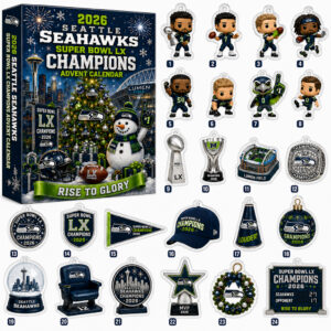 Seattle Seahawks Super Bowl LX Champions 2026 Advent Calendar for Football Fans