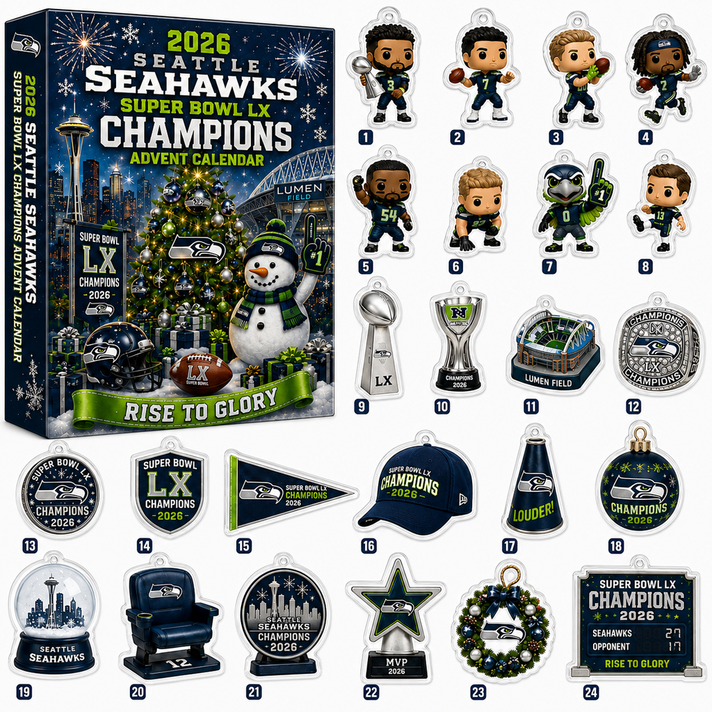 Seattle Seahawks Super Bowl LX Champions 2026 Advent Calendar for Football Fans 2 Seattle Seahawks Super Bowl LX Champions 2026 Advent Calendar for Football Fans
