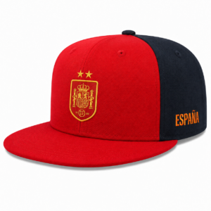 Spain Soccer Fan Red and Navy Baseball Cap and Snapback Cap
