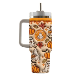 Spooky Ghost Halloween 2026 40oz Tumbler for Halloween Fans
