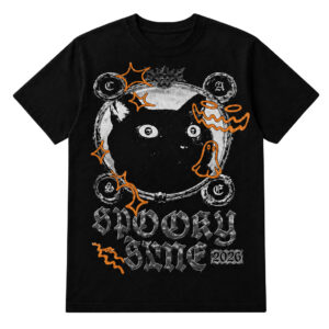 Spooky Scene 2026 Black Cat Halloween Graphic Shirt