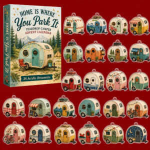 Teardrop Camper Advent Calendar 2026 for Camping and Travel Lovers