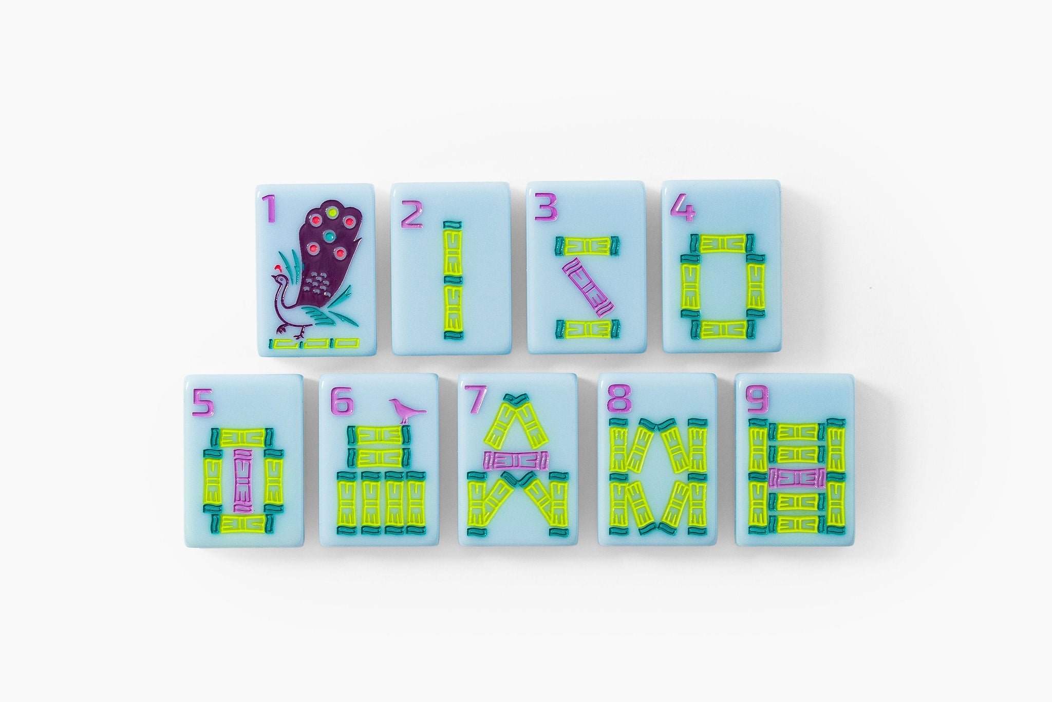 Cornflower Blue Classic Art Inspired American Mahjong Set - 160 Acrylic Tiles, Mat, Storage Bag & Accessories 2 Cornflower Blue Classic Art Inspired American Mahjong Set - 160 Acrylic Tiles, Mat, Storage Bag & Accessories - Image 2