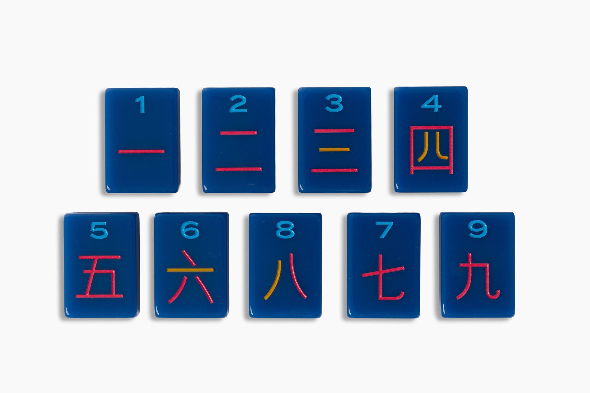 Admiral Blue Minimal Mid-Century American Mahjong Set - 160 Acrylic Tiles, Mat, Storage Bag & Accessories 4 Admiral Blue Minimal Mid-Century American Mahjong Set - 160 Acrylic Tiles, Mat, Storage Bag & Accessories - Image 4