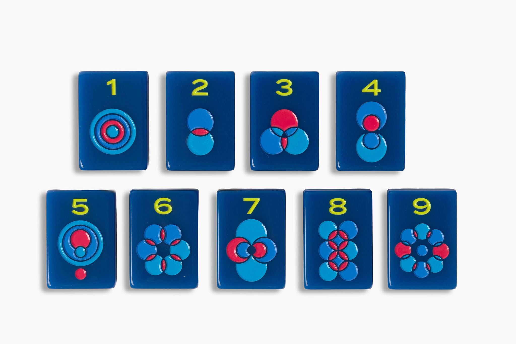 Admiral Blue Minimal Mid-Century American Mahjong Set - 160 Acrylic Tiles, Mat, Storage Bag & Accessories 3 Admiral Blue Minimal Mid-Century American Mahjong Set - 160 Acrylic Tiles, Mat, Storage Bag & Accessories - Image 3
