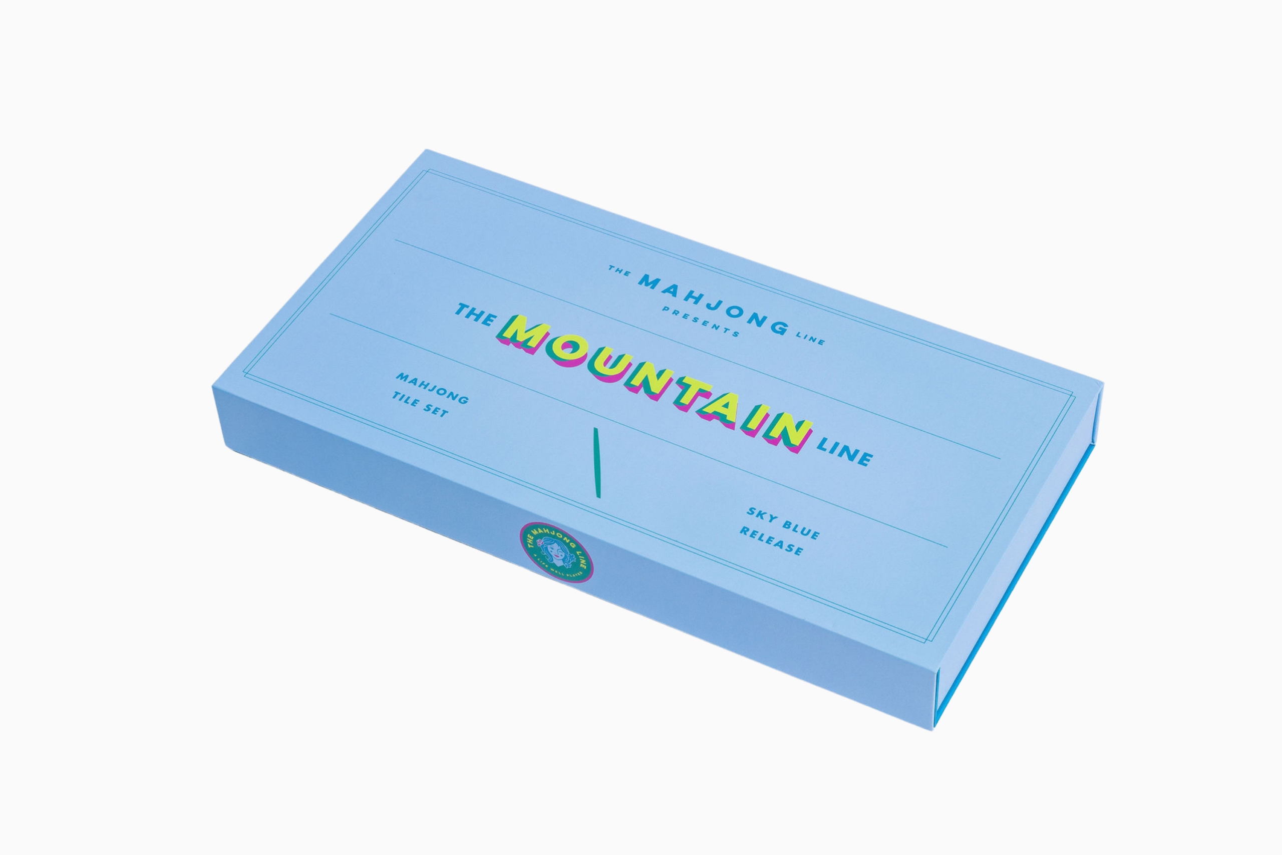 Sky Blue Mountain Landscape American Mahjong Set - 160 Acrylic Tiles, Mat, Storage Bag & Accessories 2 Sky Blue Mountain Landscape American Mahjong Set - 160 Acrylic Tiles, Mat, Storage Bag & Accessories - Image 2