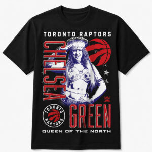 Toronto Raptors x WWE Chelsea Green Queen of the North Graphic Shirt for Wrestling and Basketball Fans