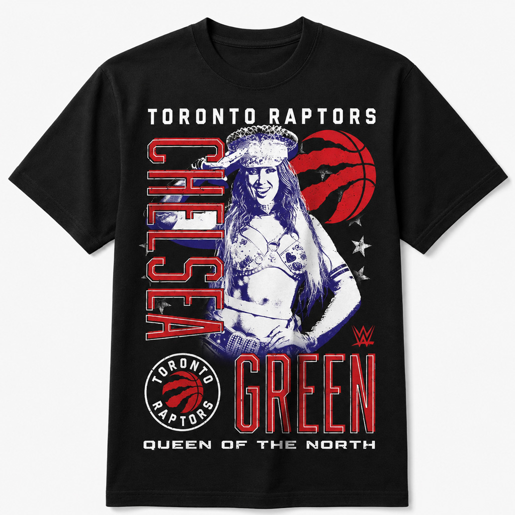 Toronto Raptors x WWE Chelsea Green Queen of the North Graphic Shirt for Wrestling and Basketball Fans 1 Toronto Raptors x WWE Chelsea Green Queen of the North Graphic Shirt for Wrestling and Basketball Fans