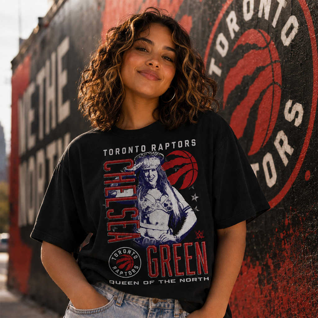 Toronto Raptors x WWE Chelsea Green Queen of the North Graphic Shirt for Wrestling and Basketball Fans 3 Toronto Raptors x WWE Chelsea Green Queen of the North Graphic Shirt for Wrestling and Basketball Fans - Image 3