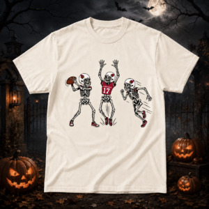 Unisex Arizona Cardinals Dancing Skeletons Halloween 2026 Graphic Shirt for Football Fans