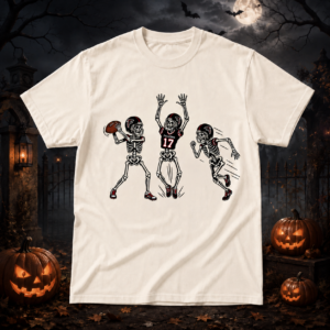 Unisex Atlanta Falcons Dancing Skeletons Halloween 2026 Graphic Shirt for Football Fans