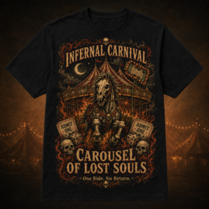 Unisex Midnight Carnival of Lost Souls Halloween 2026 Graphic Shirt for Horror Fans