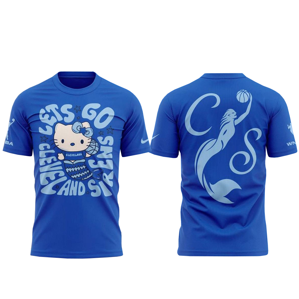 Unisex Cleveland Sirens x Hello Kitty Mermaid 2026 Graphic Shirt for Sports Fans 1 Unisex Cleveland Sirens x Hello Kitty Mermaid 2026 Graphic Shirt for Sports Fans