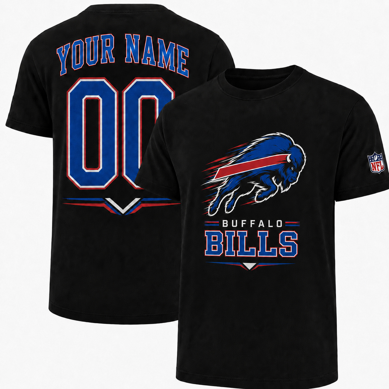 Unisex Custom Name And Number Buffalo Bills 2026 Graphic Shirt Version 1 for Football Fans 1 Unisex Custom Name And Number Buffalo Bills 2026 Graphic Shirt Version 1 for Football Fans
