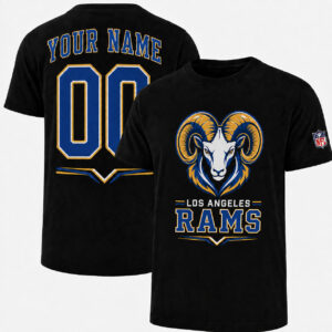 Unisex Custom Name And Number Los Angeles Rams 2026 Graphic Shirt Version 1 for Football Fans