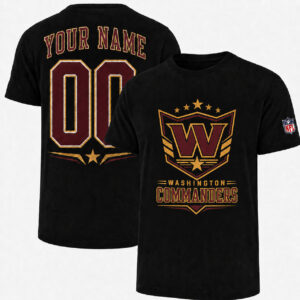 Unisex Custom Name And Number Washington Commanders 2026 Graphic Shirt Version 1 for Football Fans