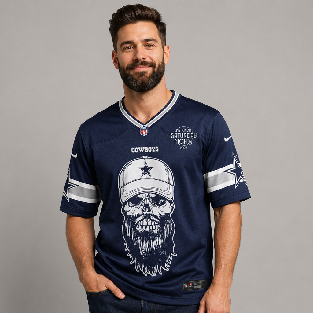 Unisex Dallas Cowboys x Luke Combs My Kinda Saturday Night Tour 2027 Football Jersey for Football and Country Music Fans 3 Unisex Dallas Cowboys x Luke Combs My Kinda Saturday Night Tour 2027 Football Jersey for Football and Country Music Fans - Image 3