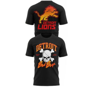 Unisex Detroit Lions Bad Boys Skull 2026 Graphic Shirt for Football Fans