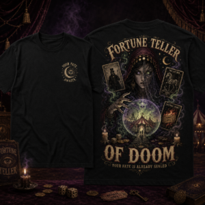 Unisex Fortune Teller of Doom Your Fate Is Already Sealed Halloween 2026 Graphic Shirt for Horror Fans