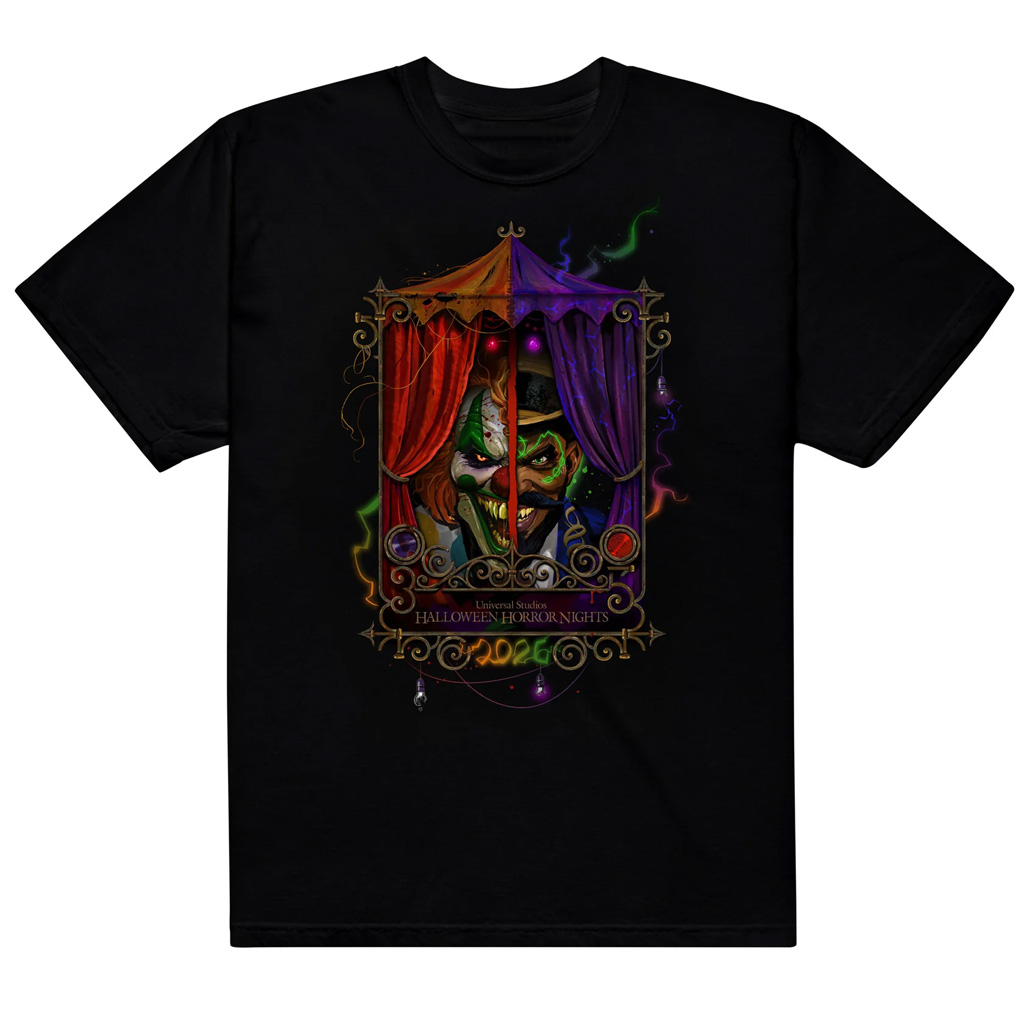 Unisex Halloween Horror Nights 2026 Jack the Clown and Dr. Oddfellow Graphic Shirt for Horror Fans 1 Unisex Halloween Horror Nights 2026 Jack the Clown and Dr. Oddfellow Graphic Shirt for Horror Fans
