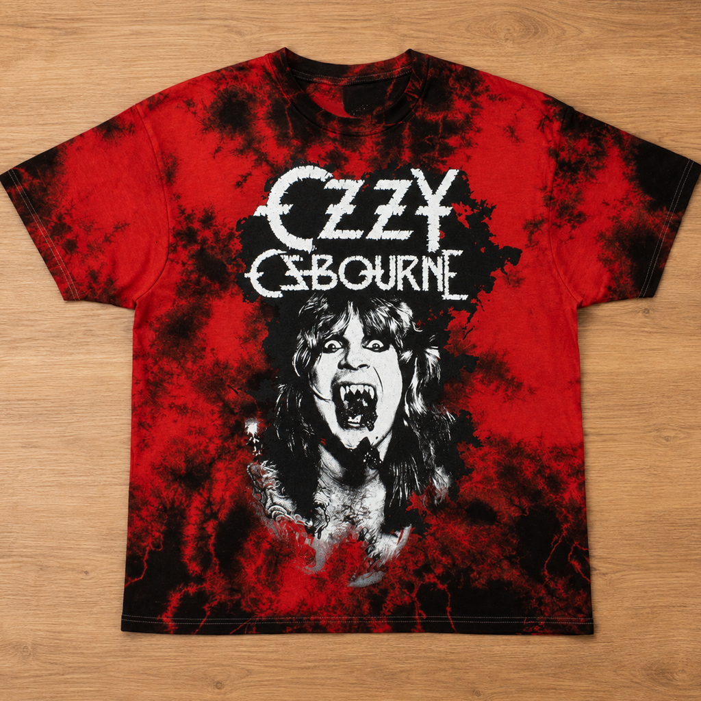 Unisex Halloween Horror Nights 2026 Ozzy Osbourne Red Tie-Dye Graphic Shirt for Music Fans 2 Unisex Halloween Horror Nights 2026 Ozzy Osbourne Red Tie-Dye Graphic Shirt for Music Fans - Image 2