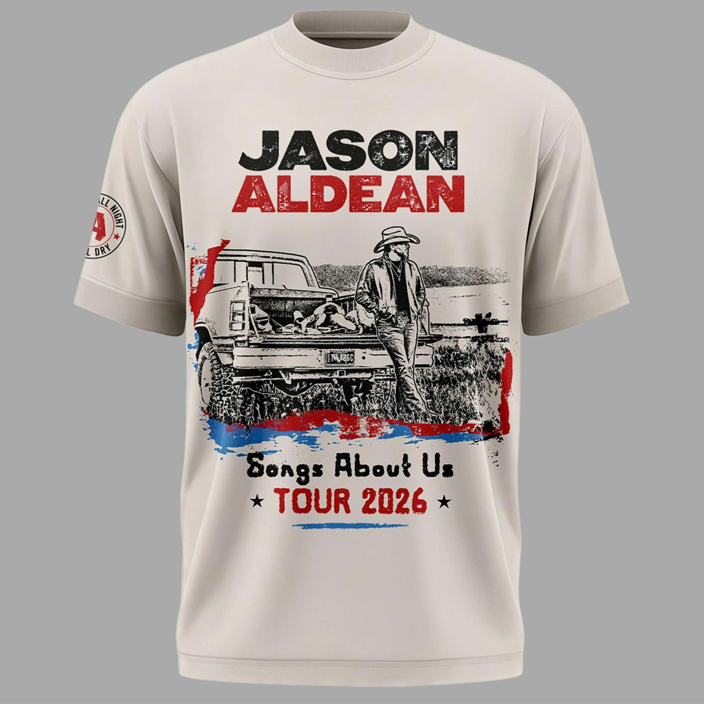 Unisex Jason Aldean Songs About Us Tour 2026 Graphic Shirt for Country Music Fans 2 Unisex Jason Aldean Songs About Us Tour 2026 Graphic Shirt for Country Music Fans - Image 2