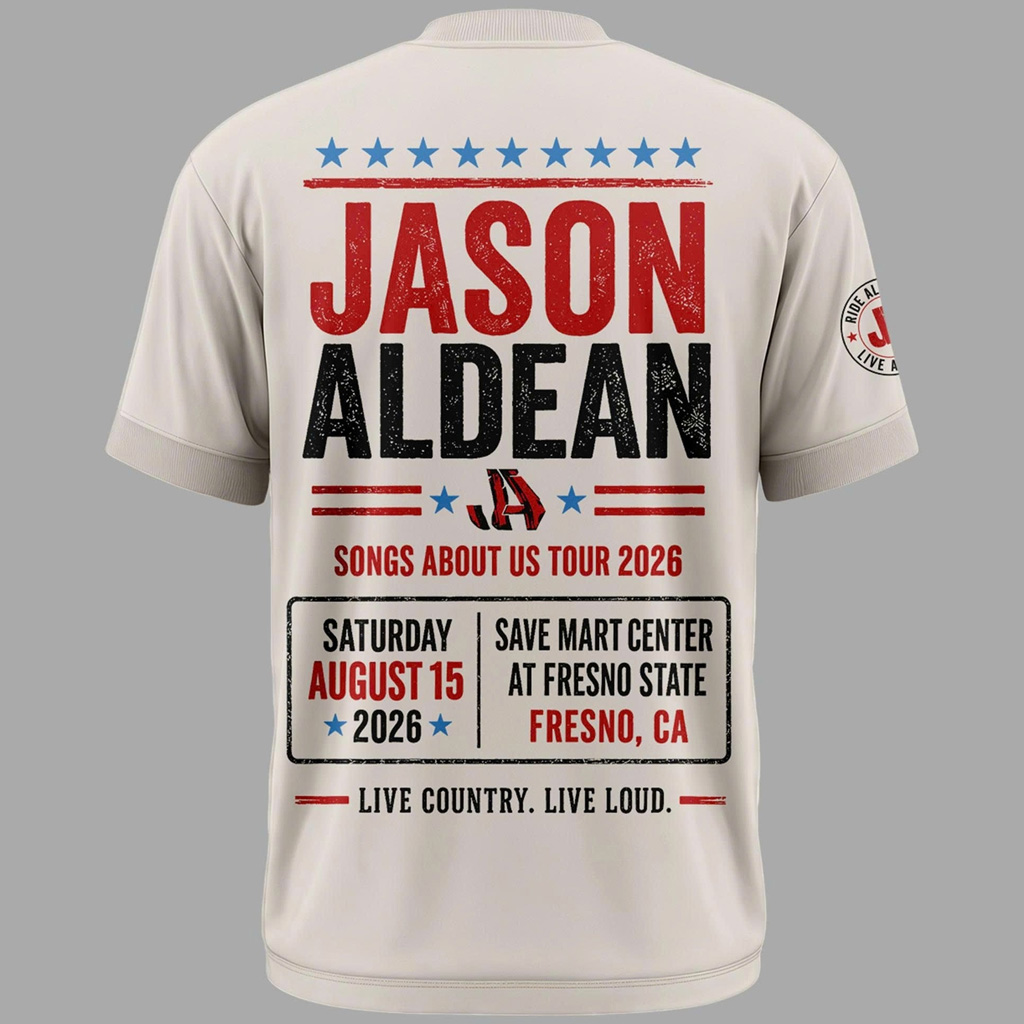 Unisex Jason Aldean Songs About Us Tour 2026 Graphic Shirt for Country Music Fans 3 Unisex Jason Aldean Songs About Us Tour 2026 Graphic Shirt for Country Music Fans - Image 3