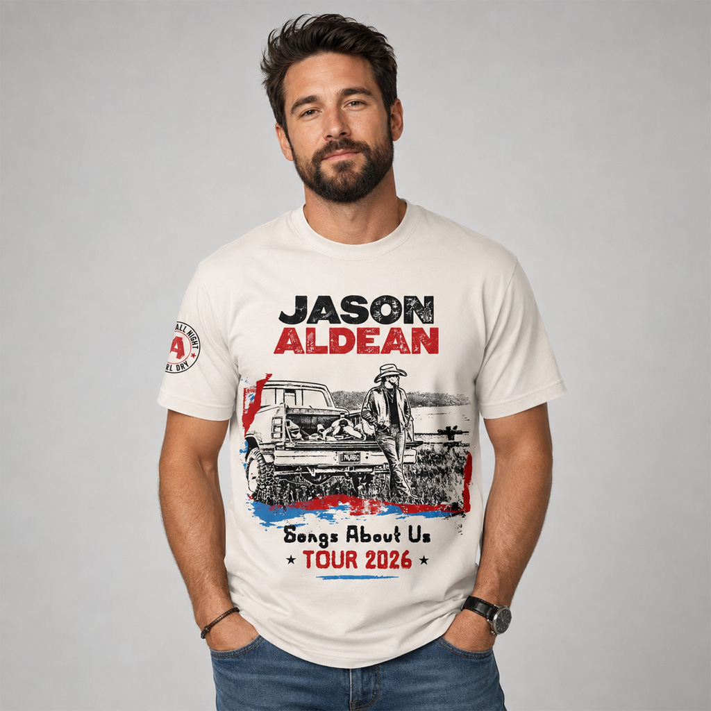 Unisex Jason Aldean Songs About Us Tour 2026 Graphic Shirt for Country Music Fans 5 Unisex Jason Aldean Songs About Us Tour 2026 Graphic Shirt for Country Music Fans - Image 5