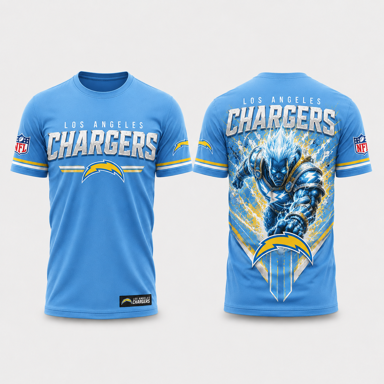 Unisex Los Angeles Chargers Bolt Pride 2026 Graphic Shirt for Football Fans 1 Unisex Los Angeles Chargers Bolt Pride 2026 Graphic Shirt for Football Fans