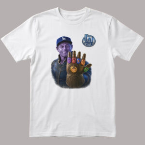 Unisex Los Angeles Dodgers Infinity Gauntlet Graphic Shirt for Baseball Fans