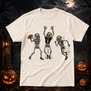 Unisex New Orleans Saints Dancing Skeletons Halloween 2026 Graphic Shirt for Football Fans