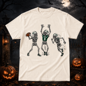 Unisex New York Jets Dancing Skeletons Halloween 2026 Graphic Shirt for Football Fans