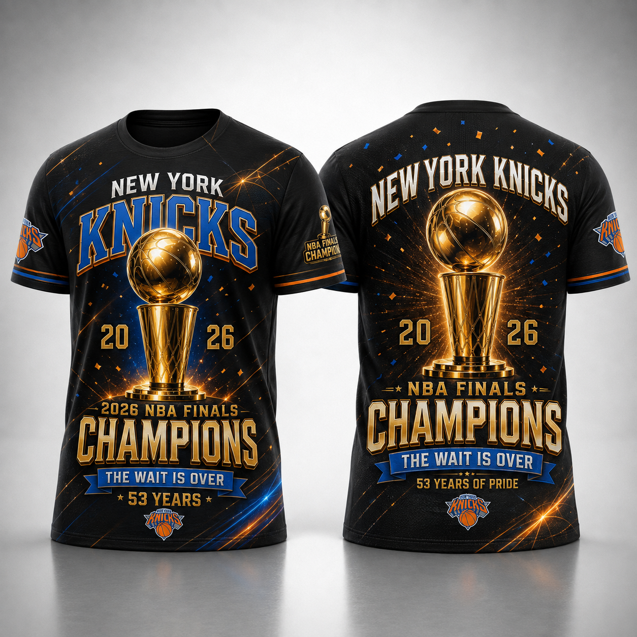 Unisex New York Knicks 2026 Finals Champions The Wait Is Over All Over Print Graphic Shirt for Basketball Fans 1 Unisex New York Knicks 2026 Finals Champions The Wait Is Over All Over Print Graphic Shirt for Basketball Fans
