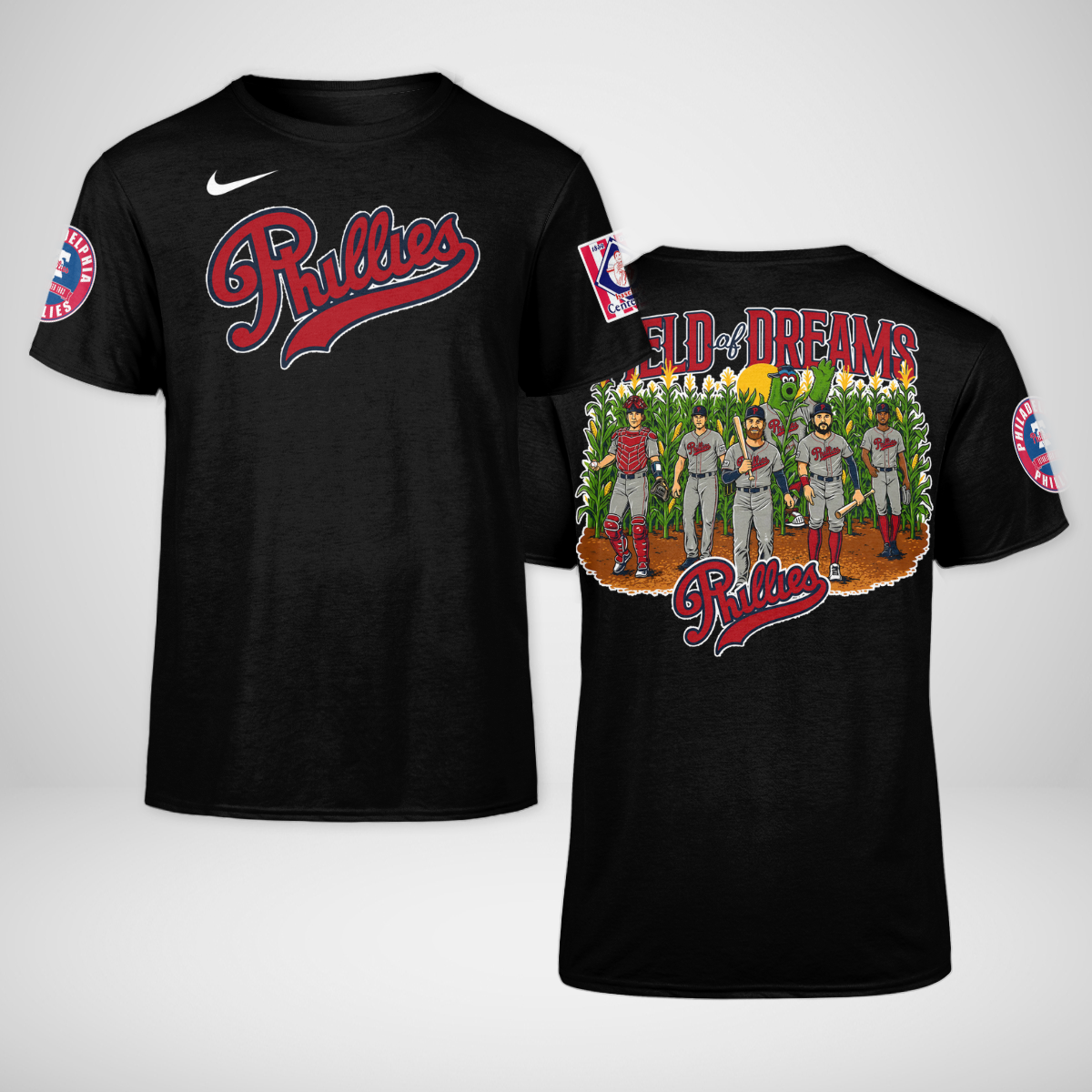 Unisex Philadelphia Phillies 2026 Field of Dreams Game Shirt for Baseball Fans Black 1 Unisex Philadelphia Phillies 2026 Field of Dreams Game Shirt for Baseball Fans Black