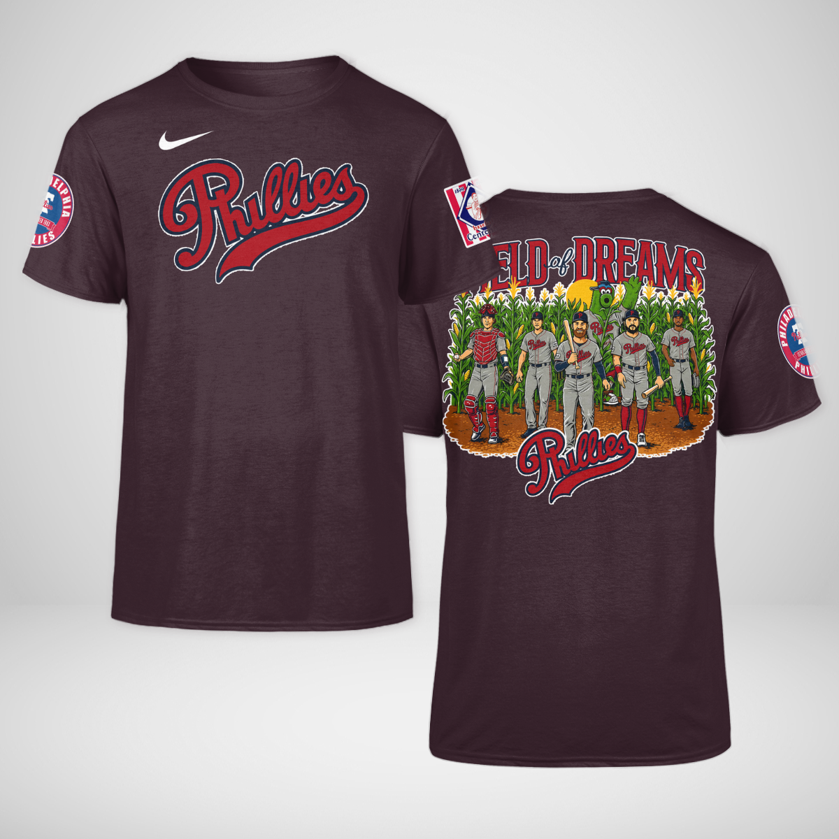 Unisex Philadelphia Phillies 2026 Field of Dreams Game Shirt for Baseball Fans Purple 1 Unisex Philadelphia Phillies 2026 Field of Dreams Game Shirt for Baseball Fans Purple
