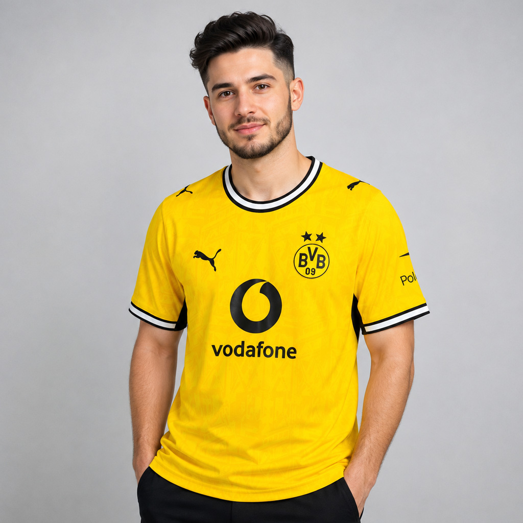 Unisex Rayan Djima BVB Borussia Dortmund Home 2026-27 Soccer Jersey for Soccer Fans 3 Unisex Rayan Djima BVB Borussia Dortmund Home 2026-27 Soccer Jersey for Soccer Fans - Image 3