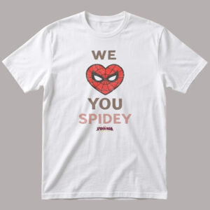 Unisex Spider-Man Brand New Day We Love You Spidey Graphic Shirt for Movie Fans
