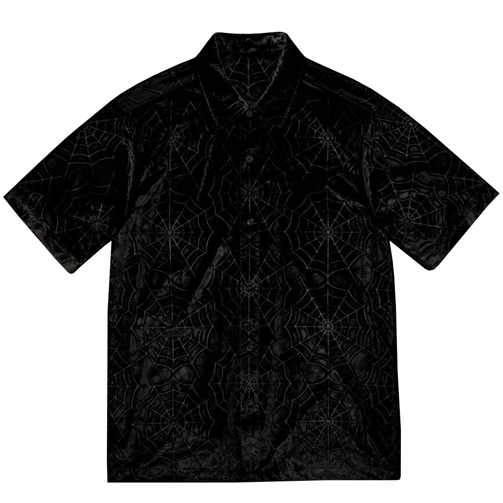 Unisex Spiderweb Black Hawaiian Shirt 2026 for Halloween Fans 1 Unisex Spiderweb Black Hawaiian Shirt 2026 for Halloween Fans