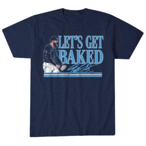 Unisex Tampa Bay Rays Bryan Baker Let's Get Baked Graphic Shirt for Baseball Fans