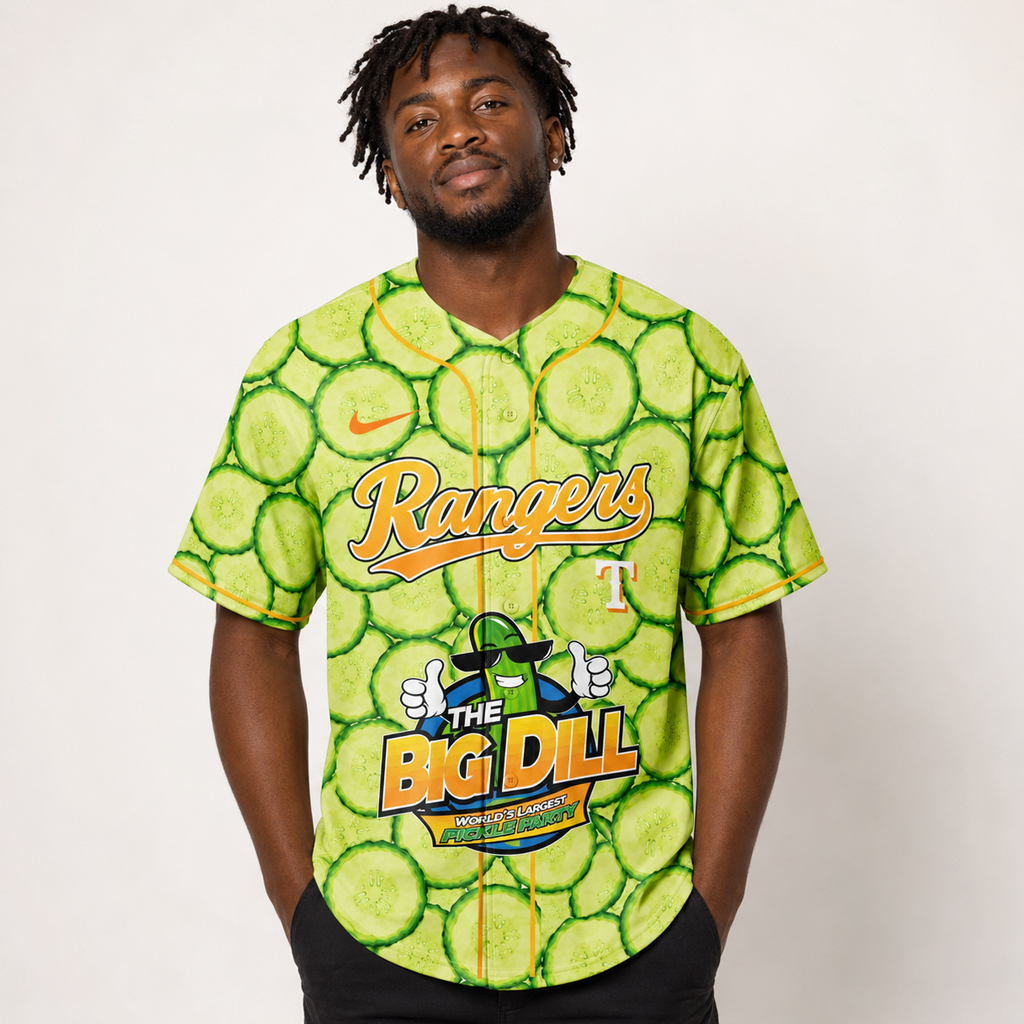 Unisex Texas Rangers x Big Dill Pickle Festival 2026 Baseball Jersey for Baseball Fans 4 Unisex Texas Rangers x Big Dill Pickle Festival 2026 Baseball Jersey for Baseball Fans - Image 4