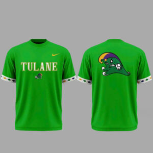 Unisex Tulane Green Wave x Mardi Gras 2026 Graphic Shirt for College Football Fans