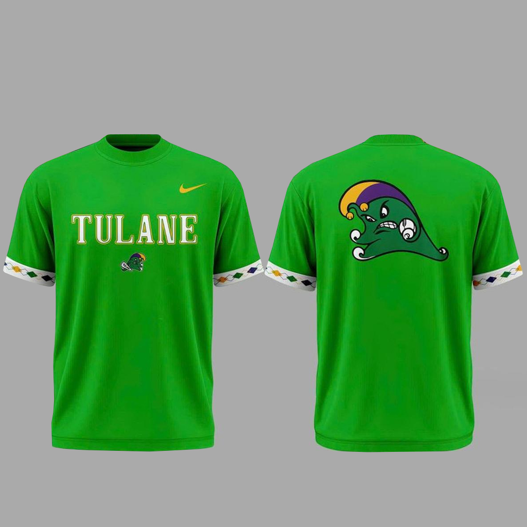 Unisex Tulane Green Wave x Mardi Gras 2026 Graphic Shirt for College Football Fans 1 Unisex Tulane Green Wave x Mardi Gras 2026 Graphic Shirt for College Football Fans
