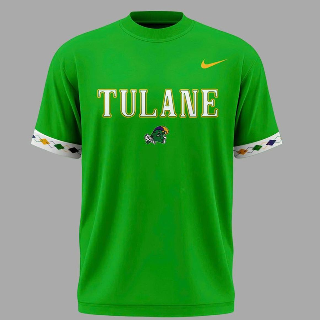 Unisex Tulane Green Wave x Mardi Gras 2026 Graphic Shirt for College Football Fans 2 Unisex Tulane Green Wave x Mardi Gras 2026 Graphic Shirt for College Football Fans - Image 2