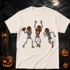 Unisex Washington Commanders Dancing Skeletons Halloween 2026 Graphic Shirt for Football Fans