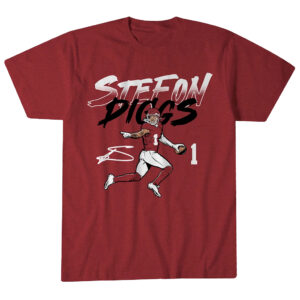Unisex Washington Commanders Stefon Diggs Washington Name &amp; Number Pose Graphic Shirt for Football Fans